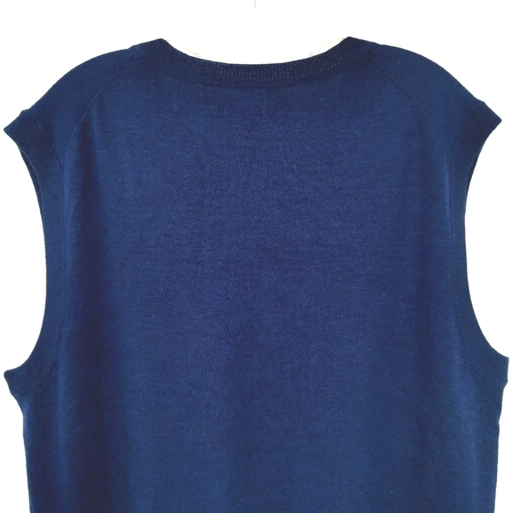 Kenneth Roberts NWT Men's L Blue Italy V-Neck Vest - Picture 6 of 11